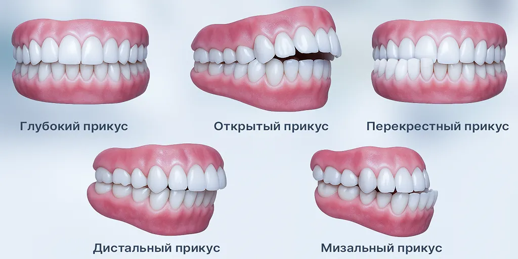 Основные виды неправильного прикуса